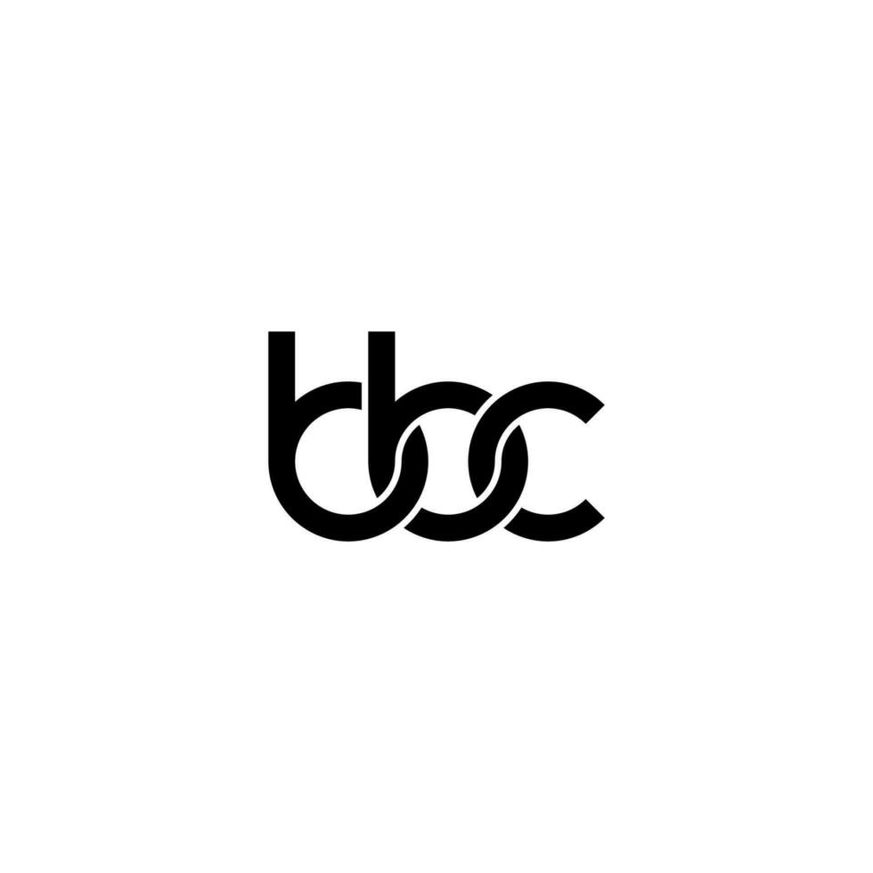 Letters BBC Logo Simple Modern Clean vector