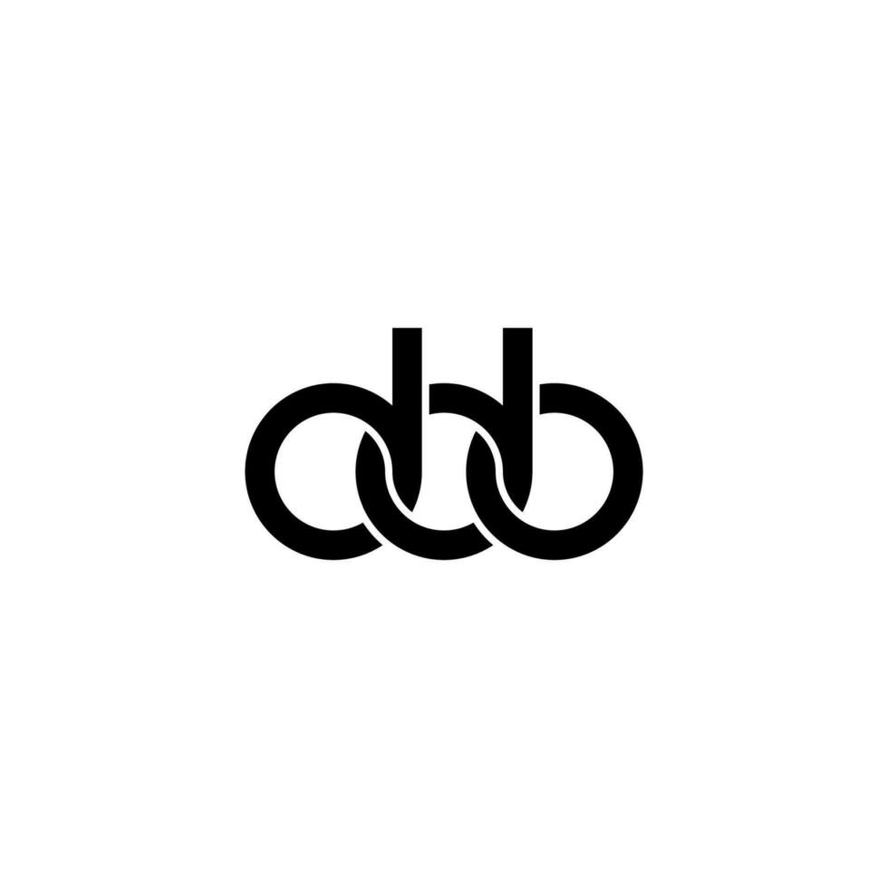 Letters DDO Logo Simple Modern Clean vector