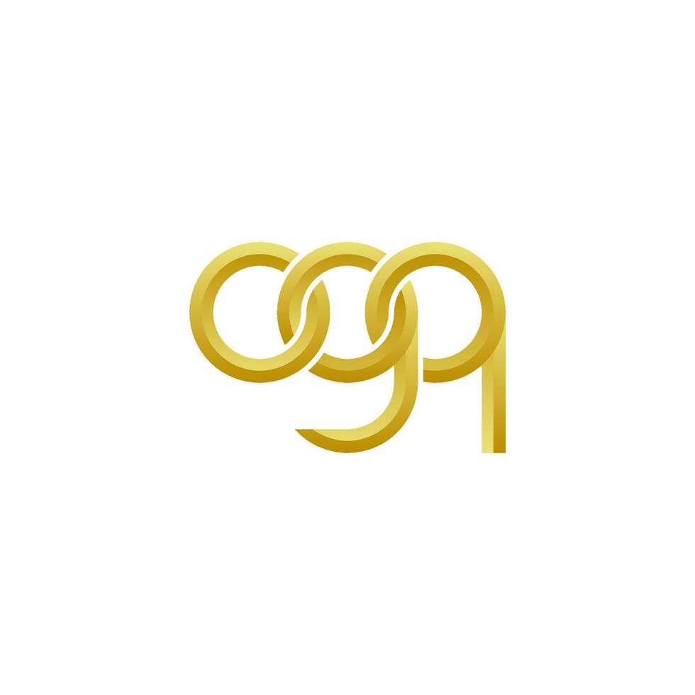 Letters OGQ Logo Simple Modern Clean vector