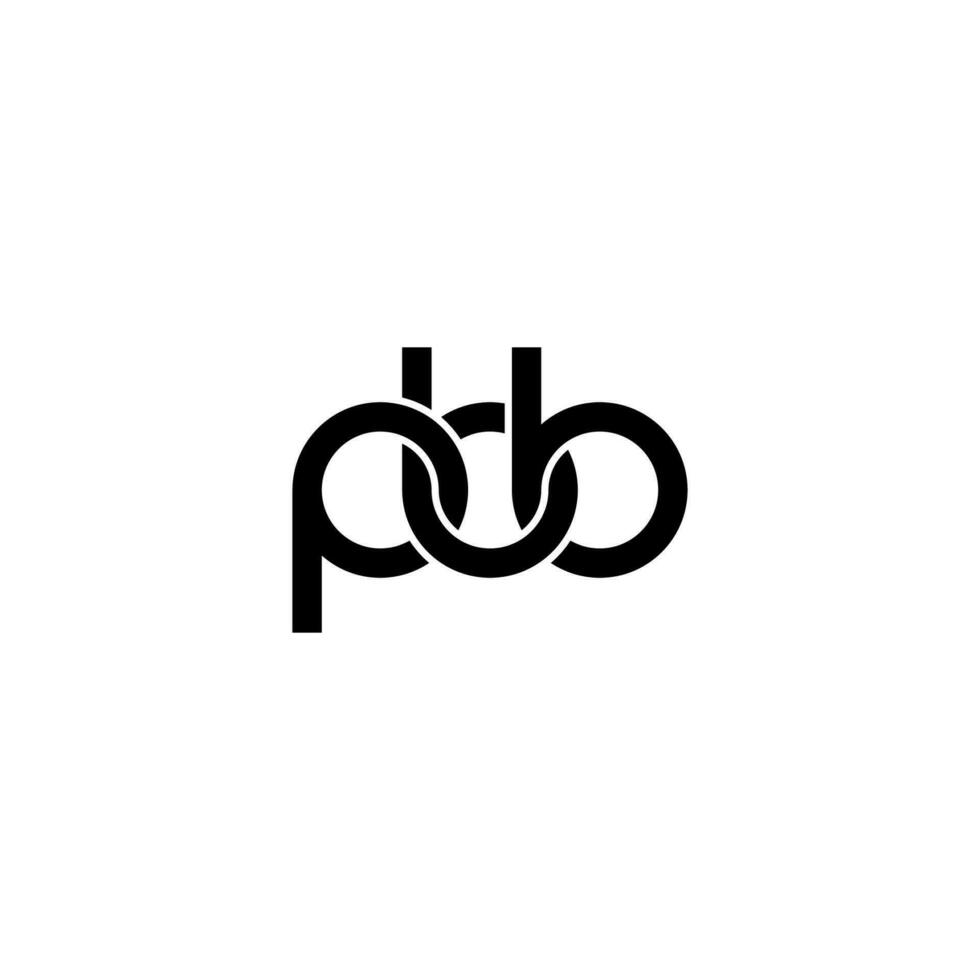 letras pbb logo simple moderno limpio vector