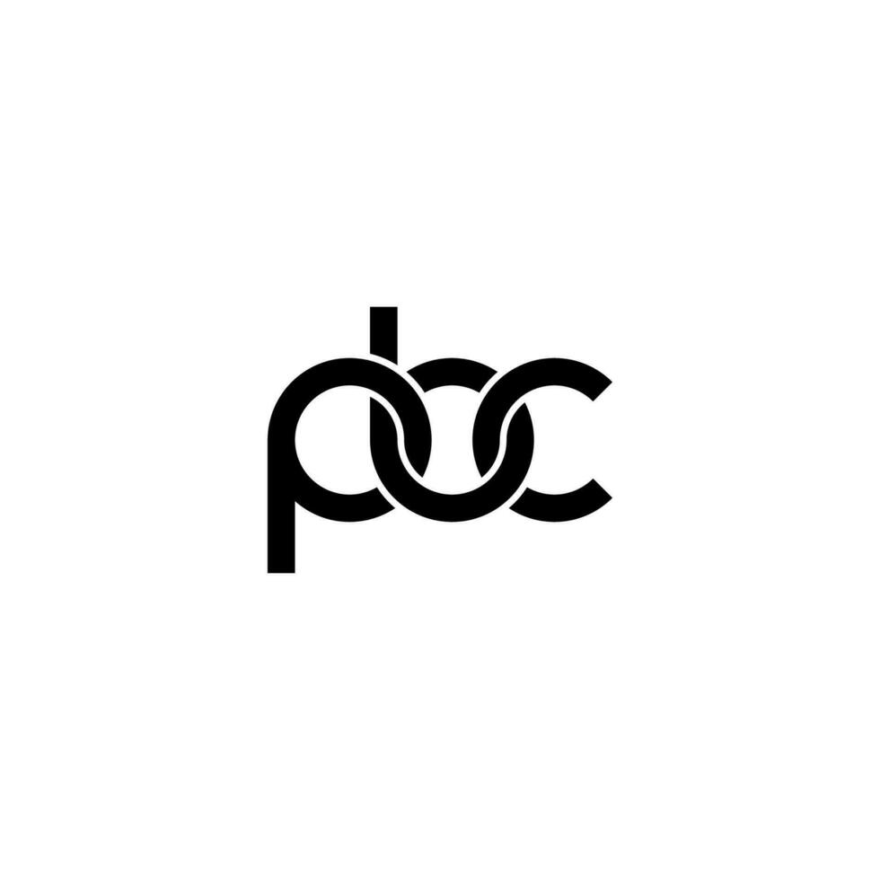 letras pbc logo simple moderno limpio vector