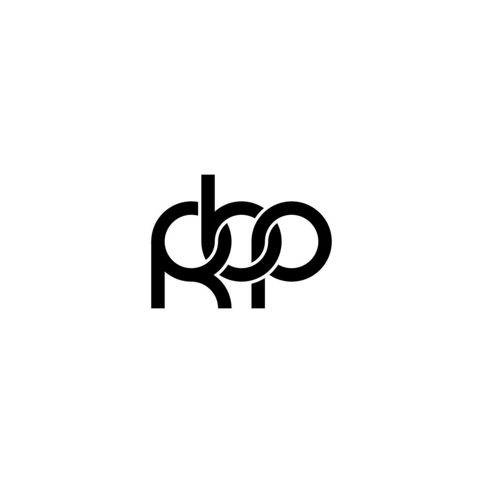 letras rbp logo simple moderno limpio vector