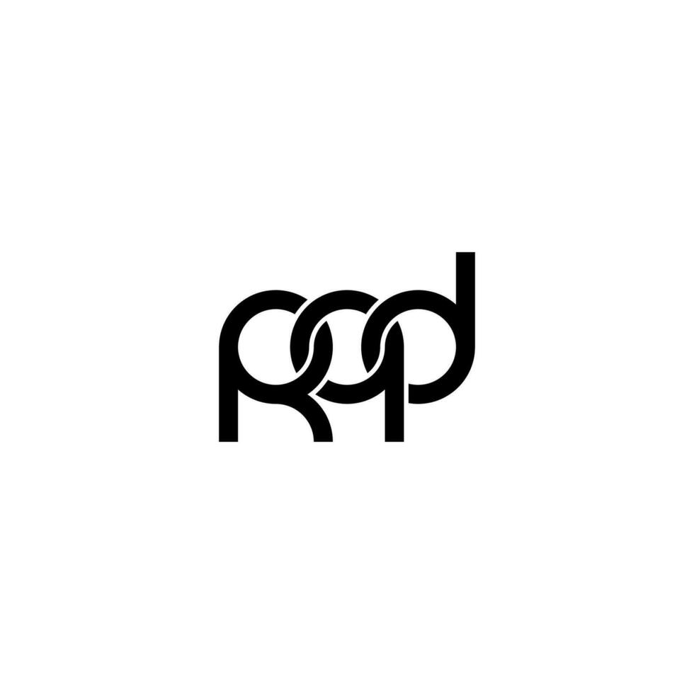 Letters RQD Logo Simple Modern Clean vector