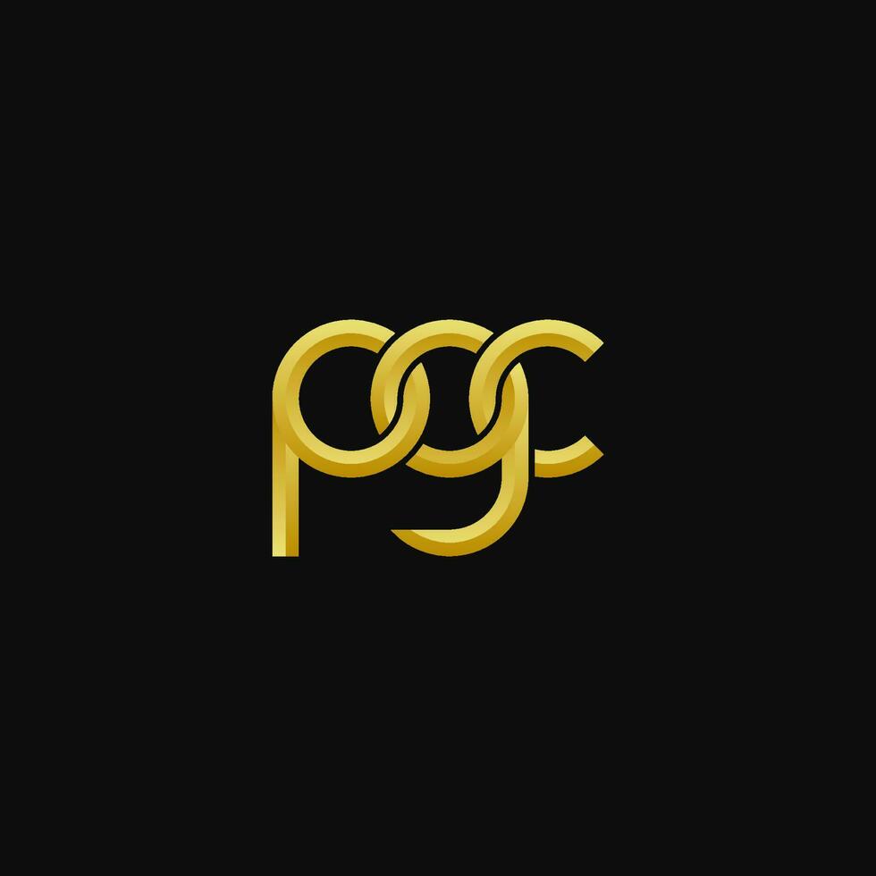 Letters PGC Logo Simple Modern Clean vector
