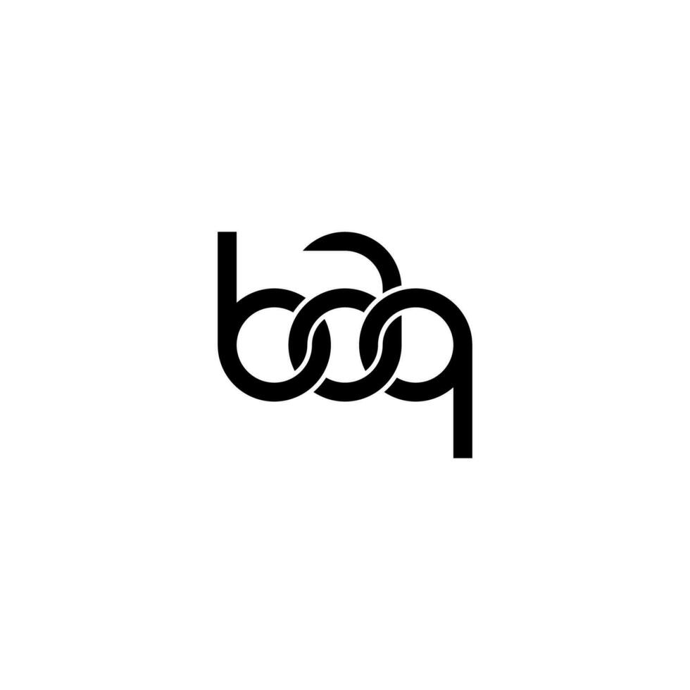 letras baq logo simple moderno limpio vector