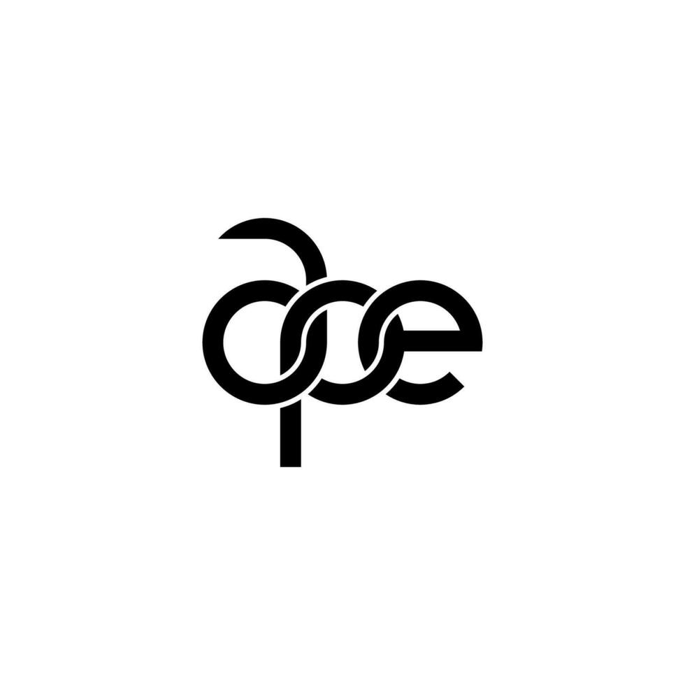 Letters APE Logo Simple Modern Clean vector