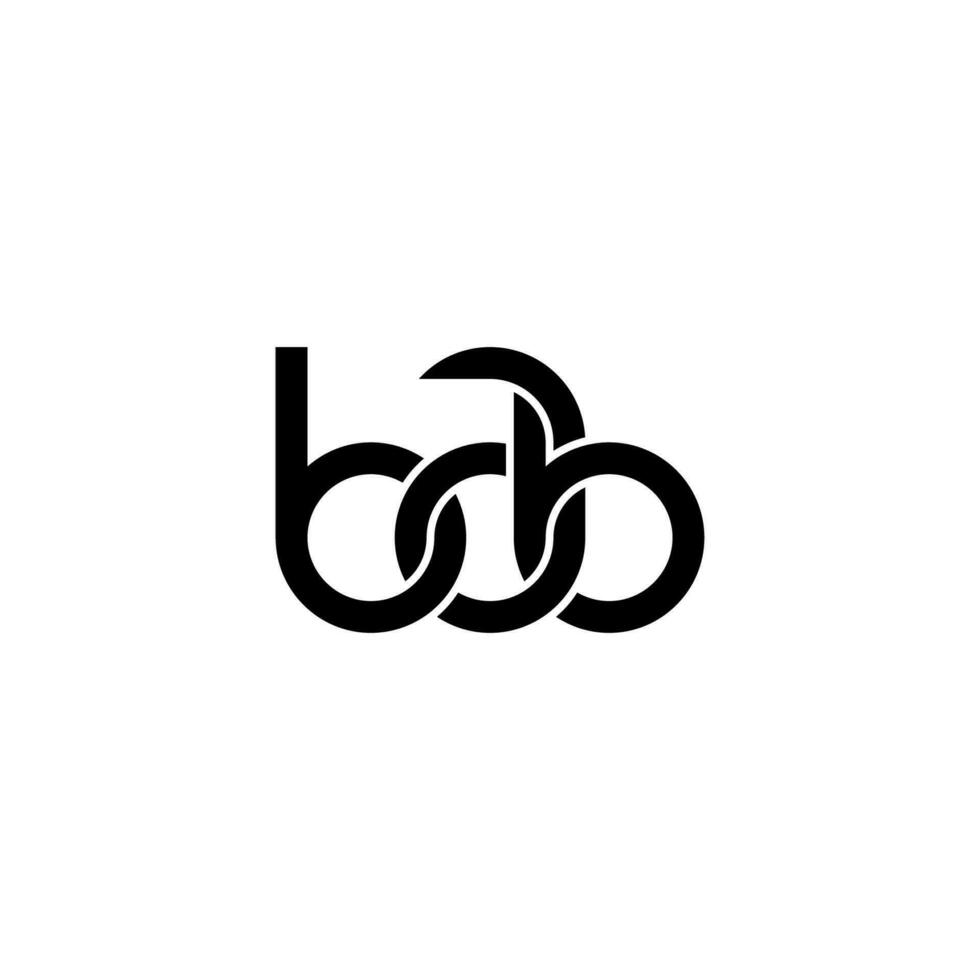 Letters BAB Logo Simple Modern Clean vector