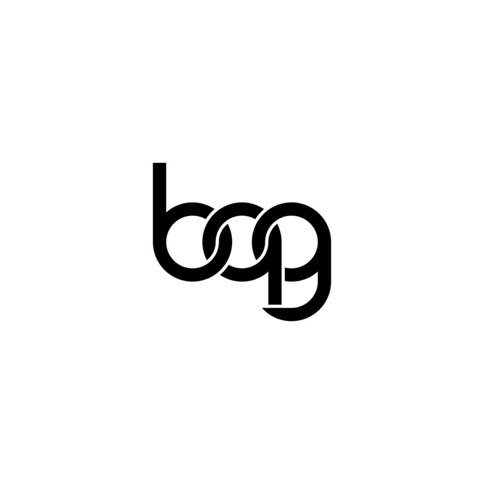 Letters BQG Logo Simple Modern Clean vector