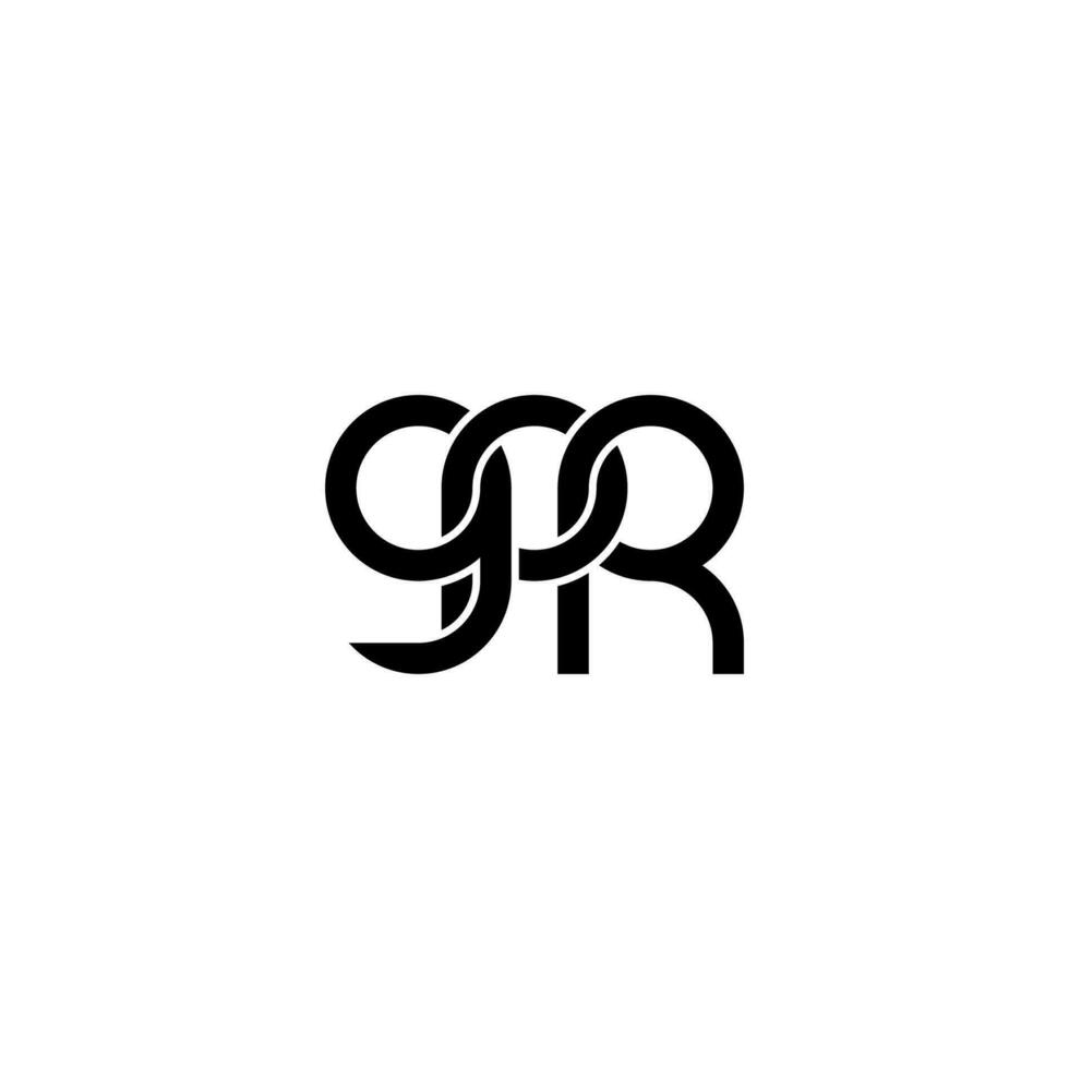 Letters GPR Logo Simple Modern Clean vector
