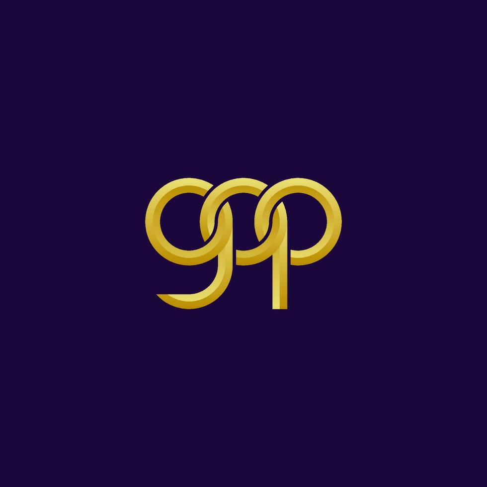 Letters GQO Logo Simple Modern Clean vector