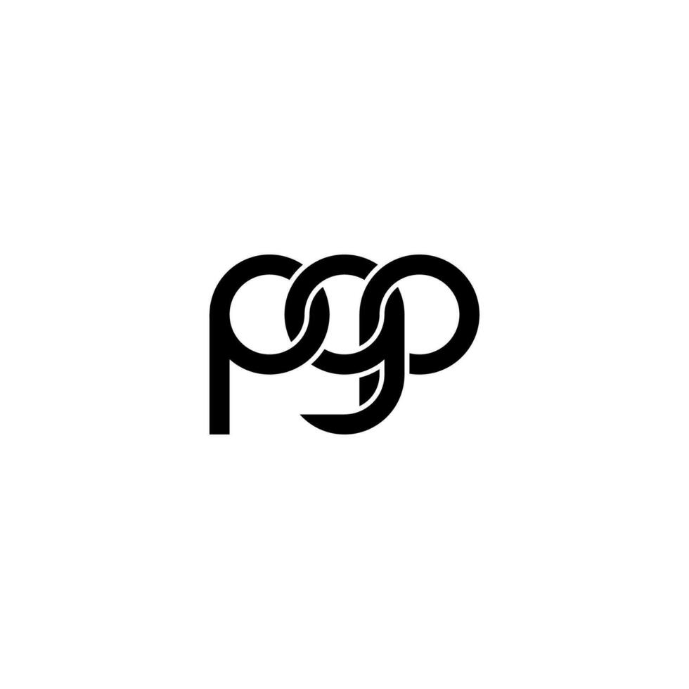 letras pgp logos sencillas modernas limpias vector
