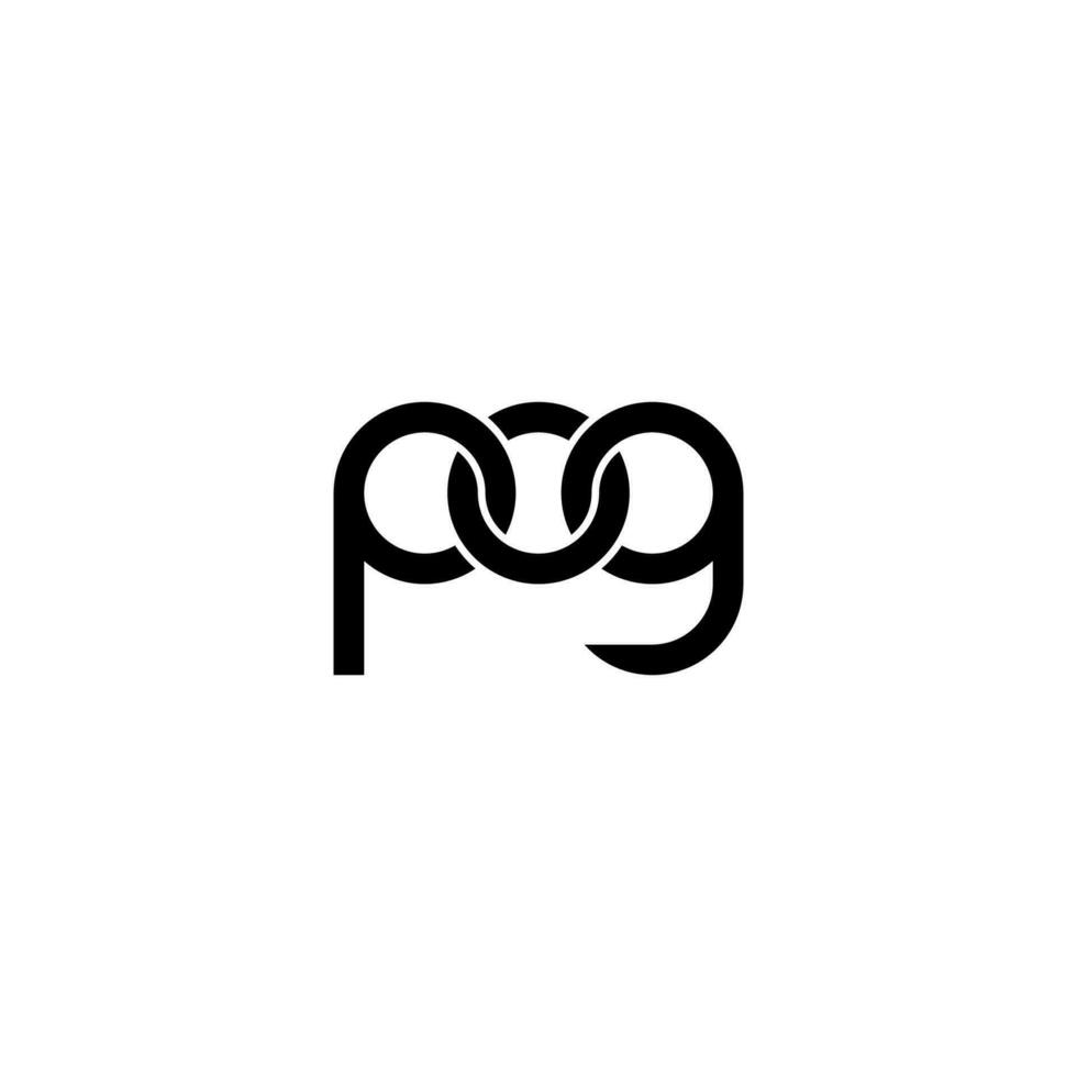 Letters POG Logo Simple Modern Clean vector