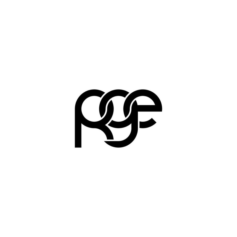 Letters RGE Logo Simple Modern Clean vector