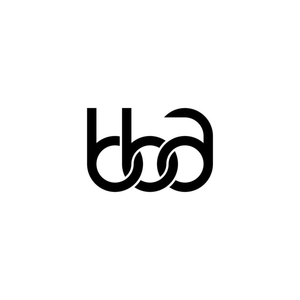 Letters BBA Logo Simple Modern Clean vector