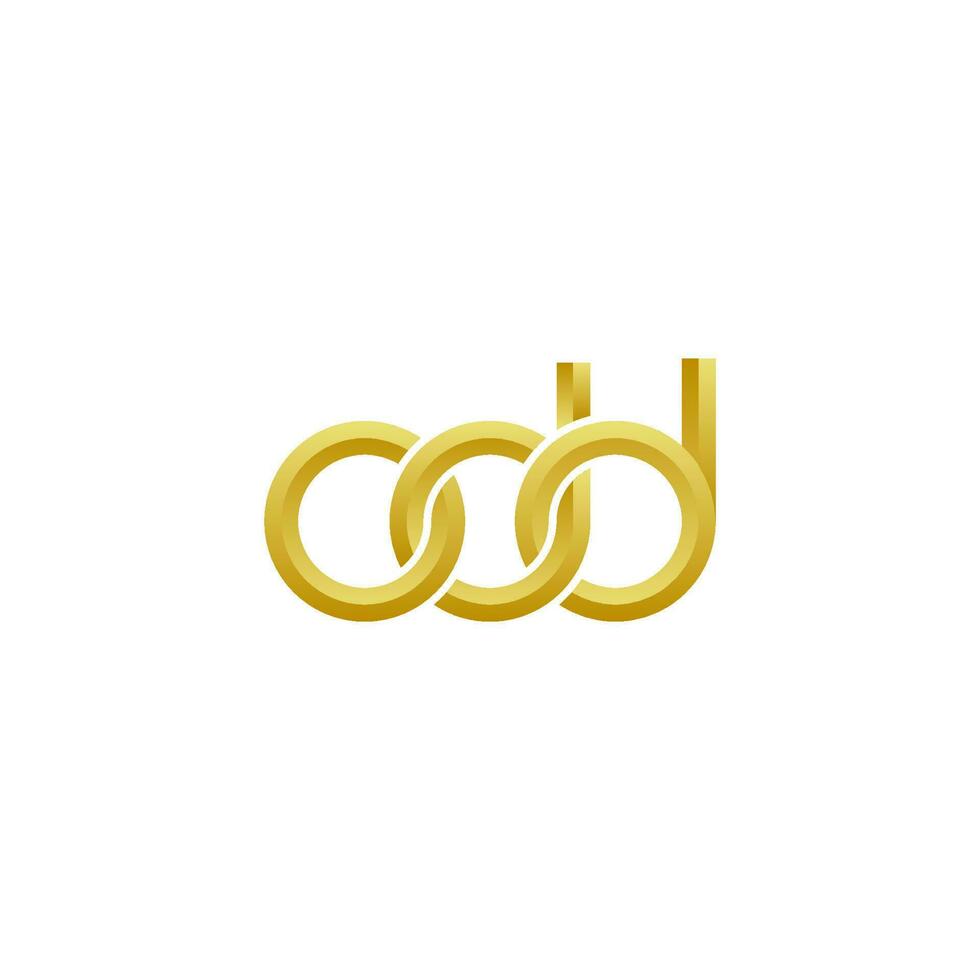 Letters ODD Logo Simple Modern Clean vector