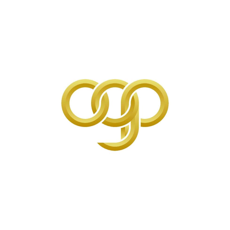 letras ogp logo simple moderno limpio vector