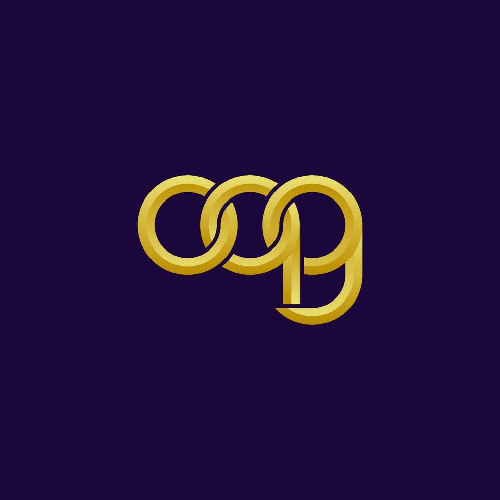 letras oqg logo simple moderno limpio vector