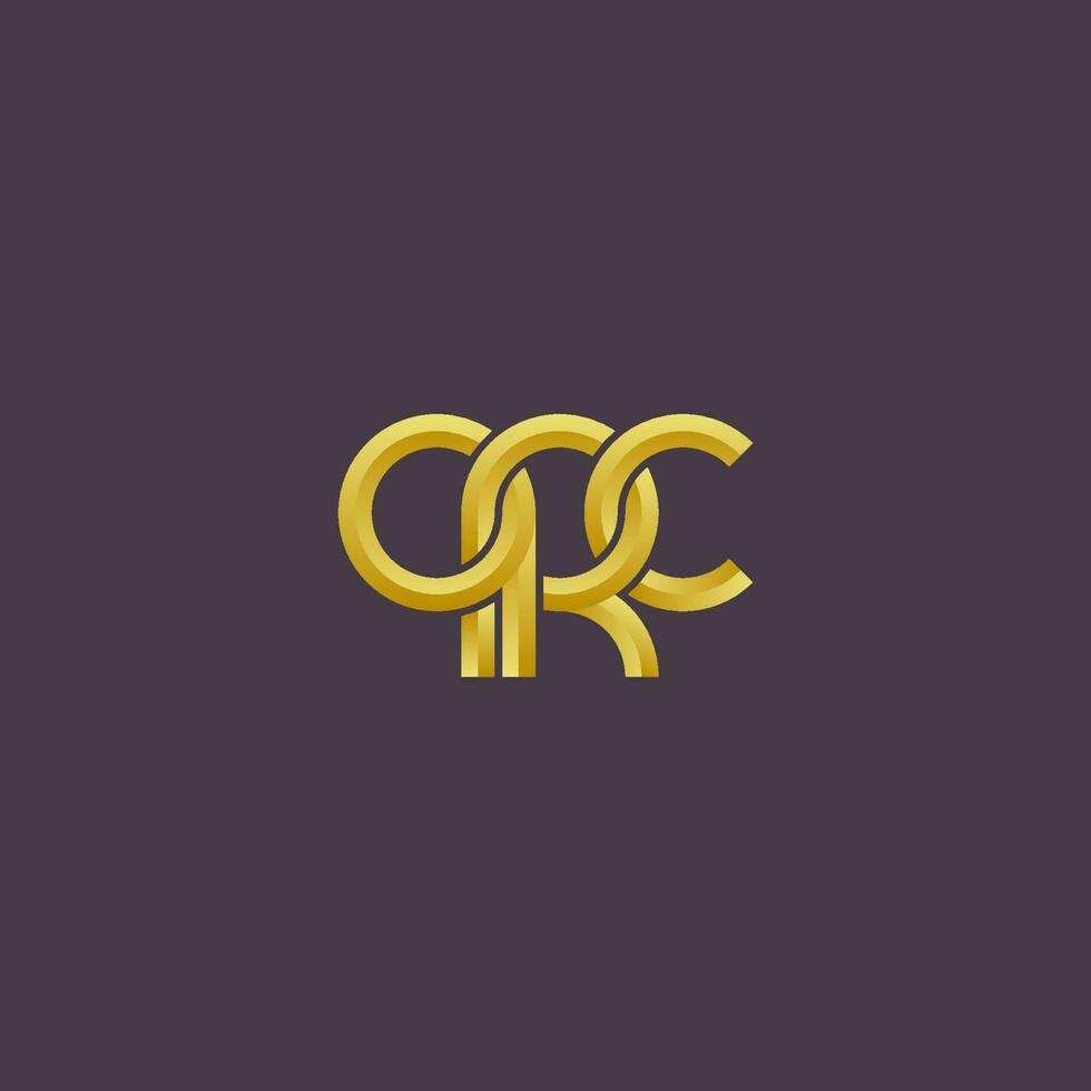Letters QRC Logo Simple Modern Clean vector