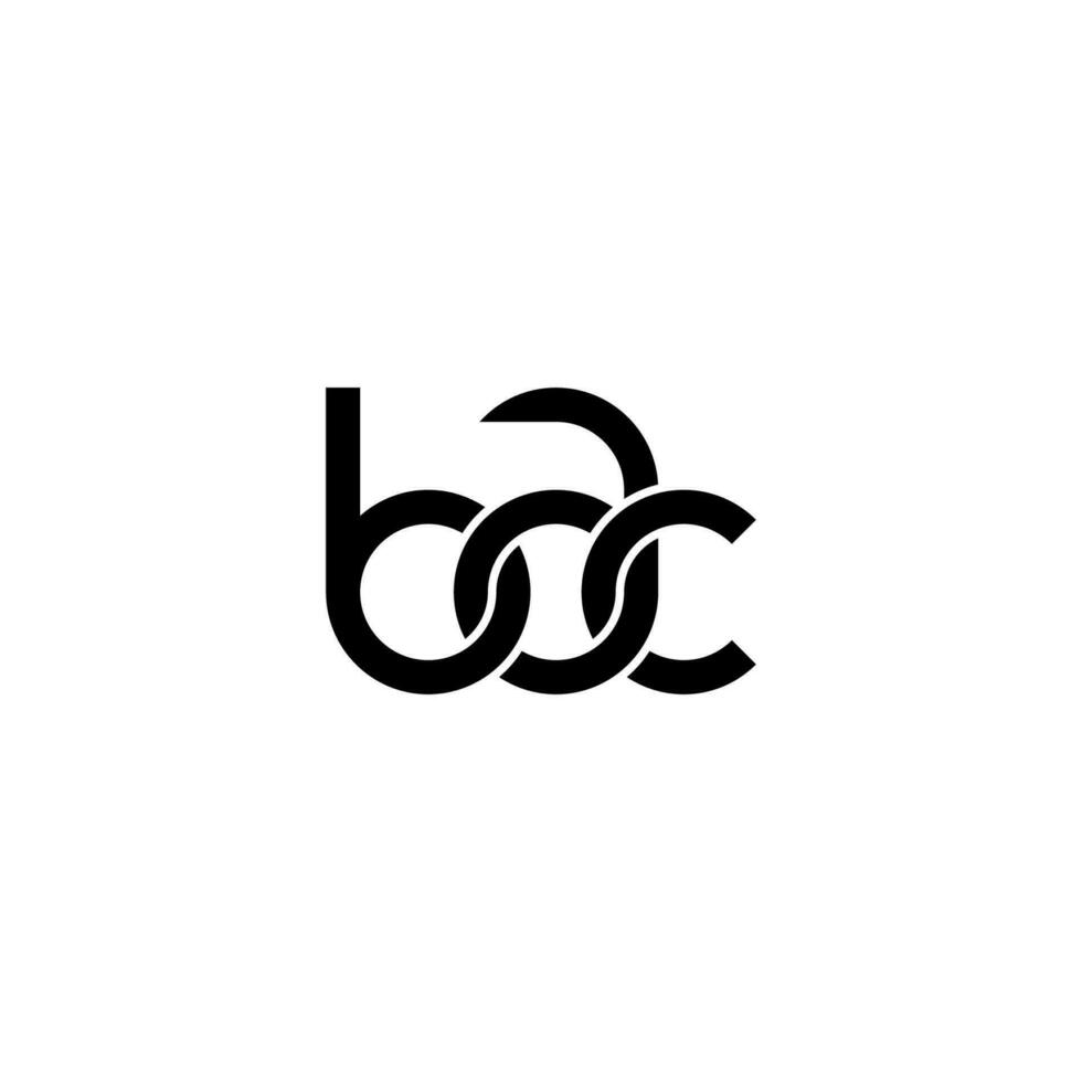 letras bac logo simple moderno limpio vector