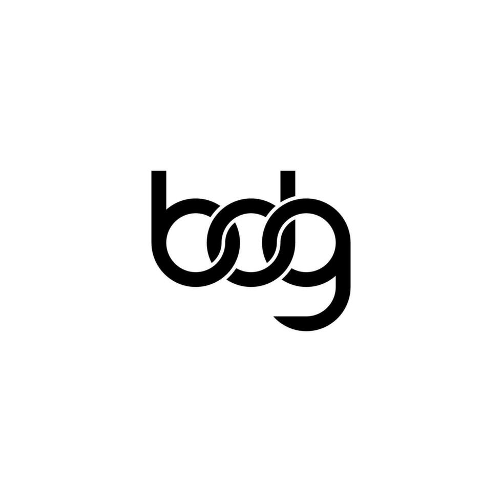 letras bdg logo simple moderno limpio vector