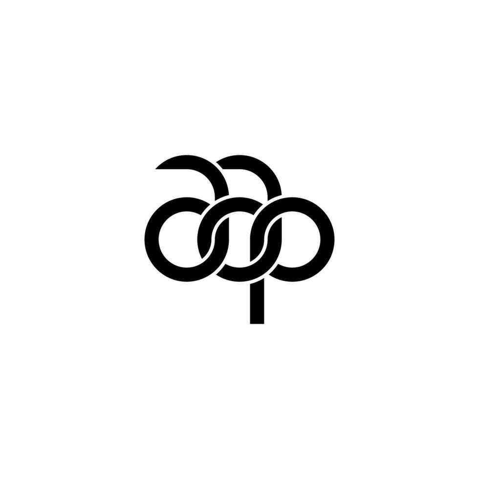 Letters AAP Logo Simple Modern Clean vector