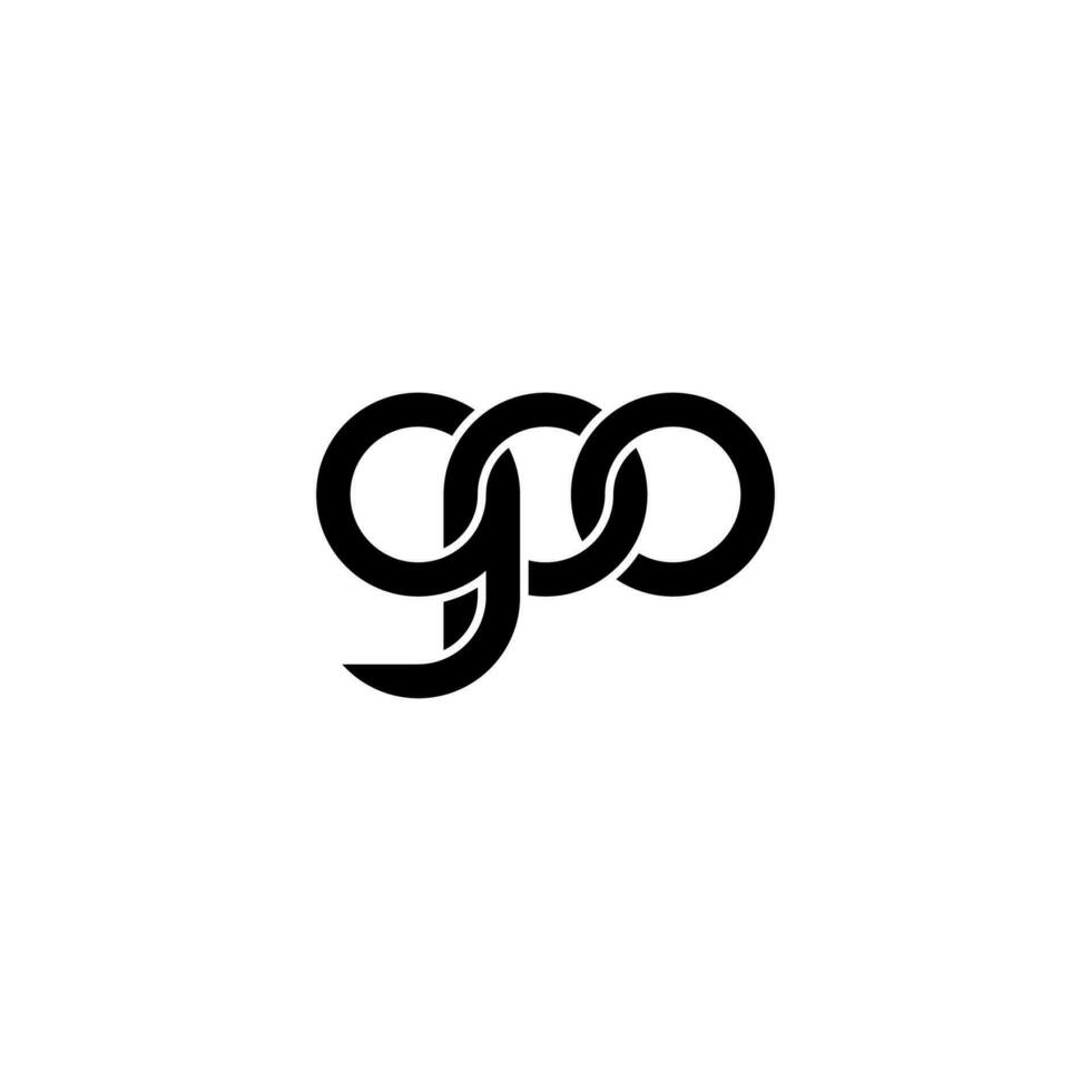 Letters GPO Logo Simple Modern Clean vector