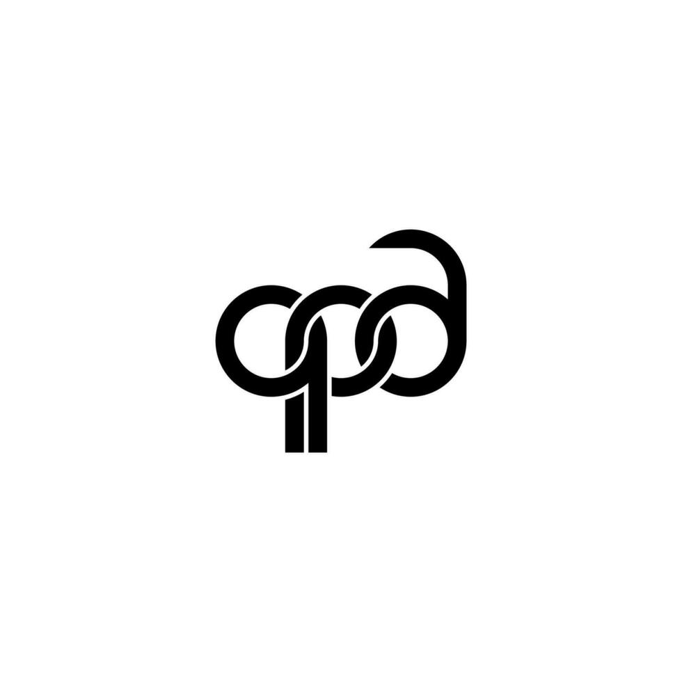 Letters QPA Logo Simple Modern Clean vector