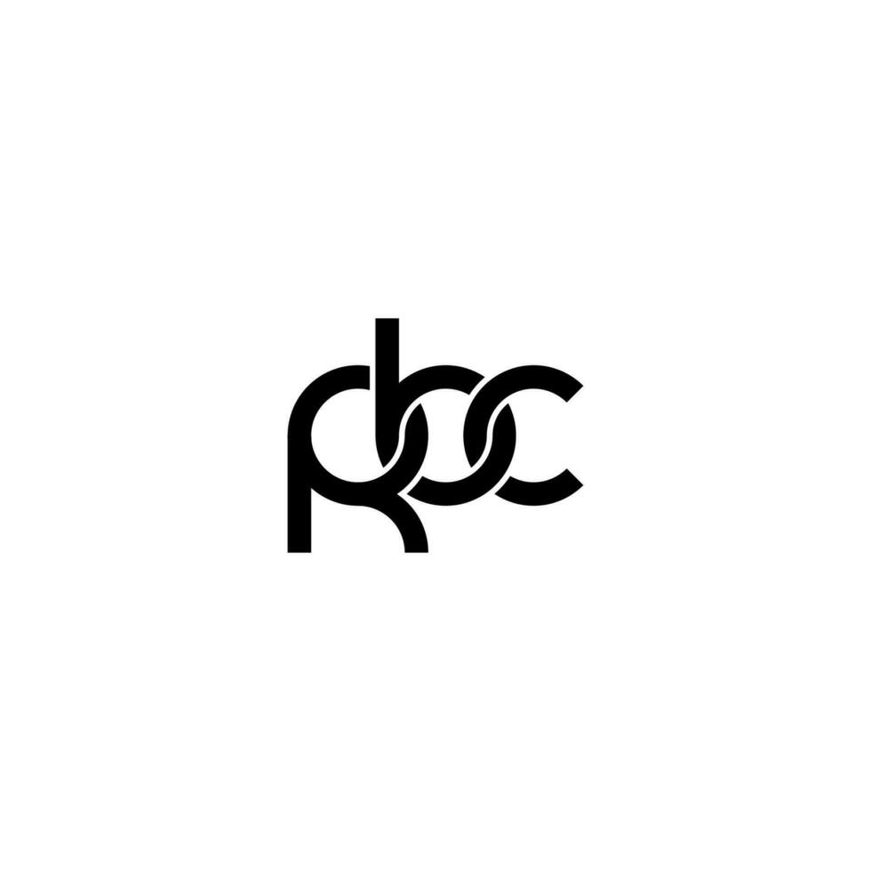 Letters RBC Logo Simple Modern Clean vector