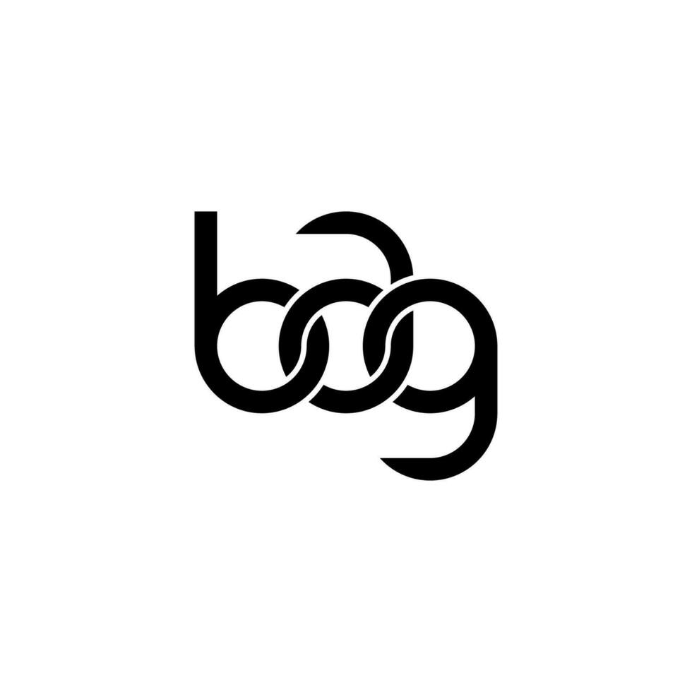 Letters BAG Logo Simple Modern Clean vector