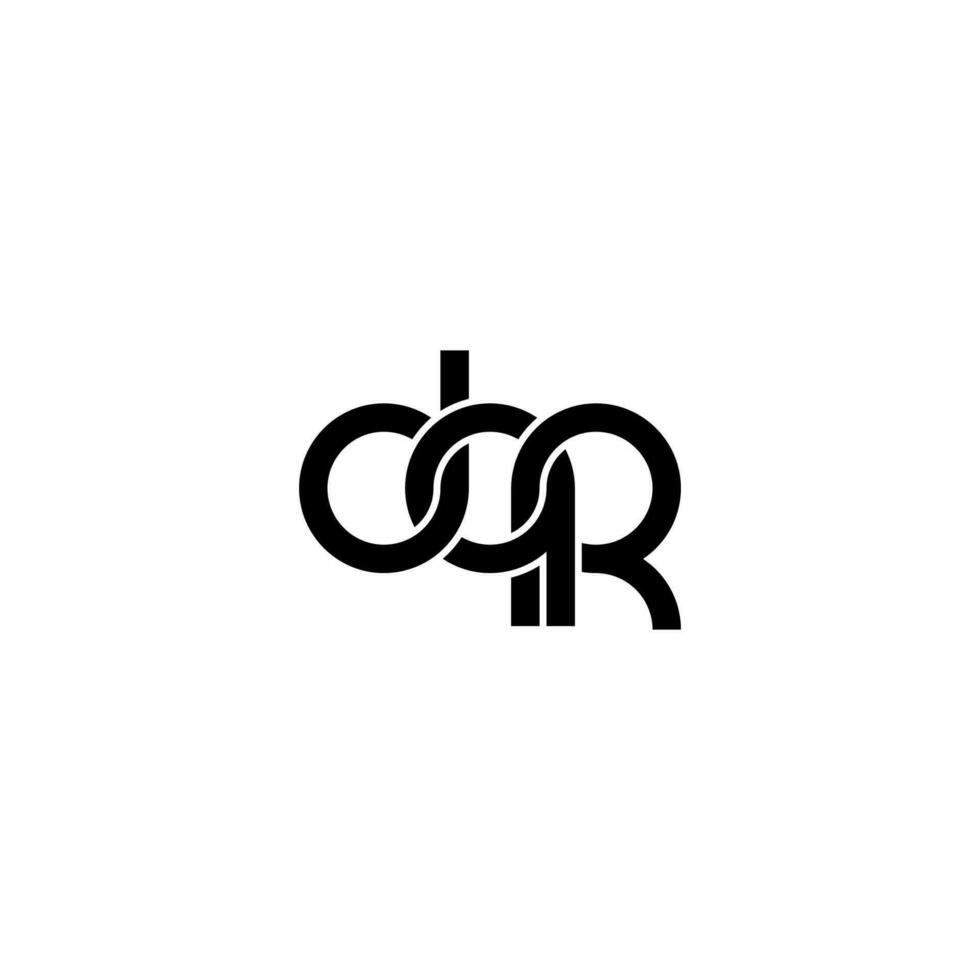 Letters DQR Logo Simple Modern Clean vector