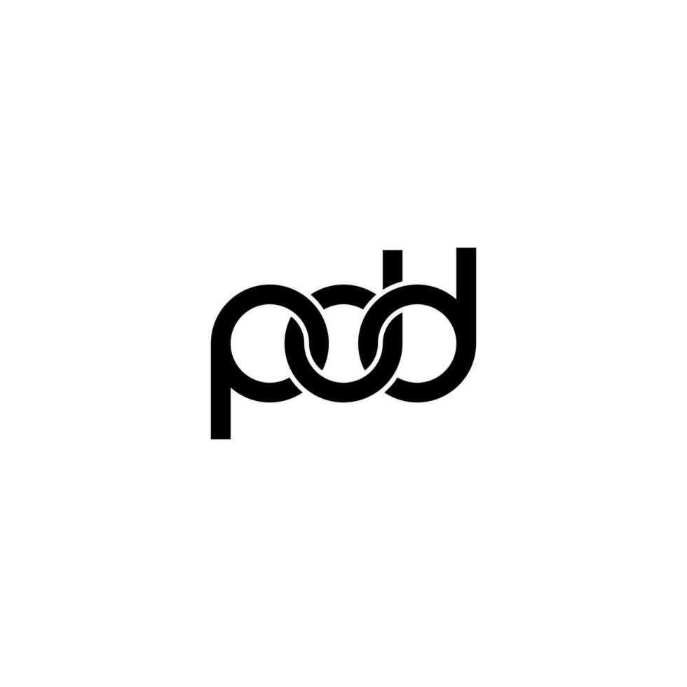 Letters PDD Logo Simple Modern Clean vector