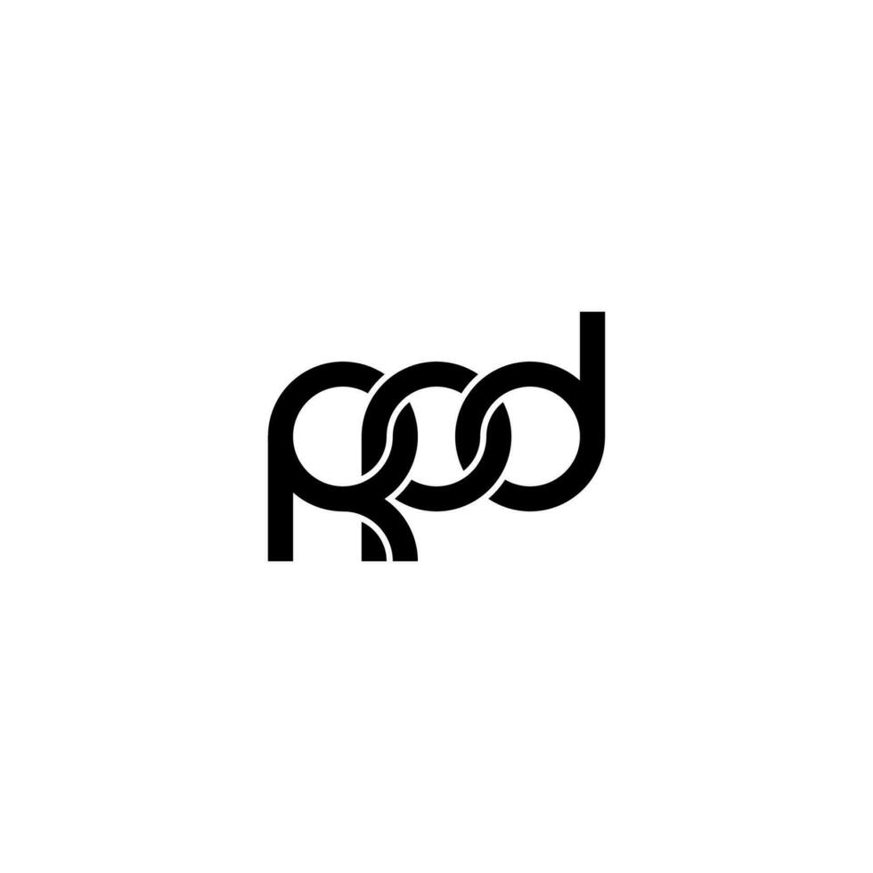 Letters RPD Logo Simple Modern Clean vector