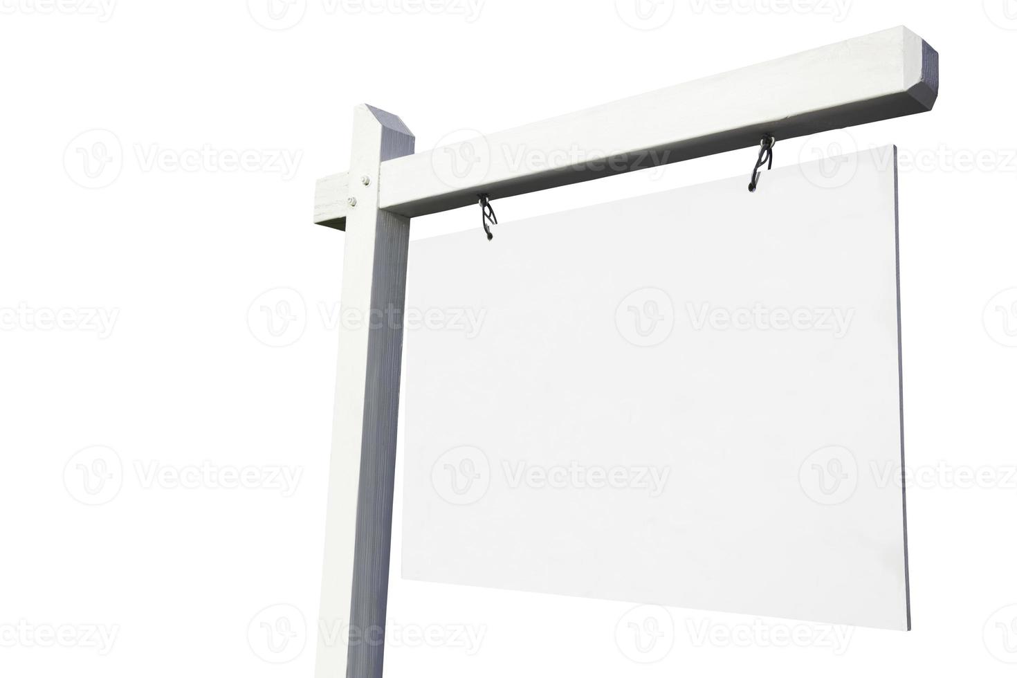 Blank White Real Estate Sign photo