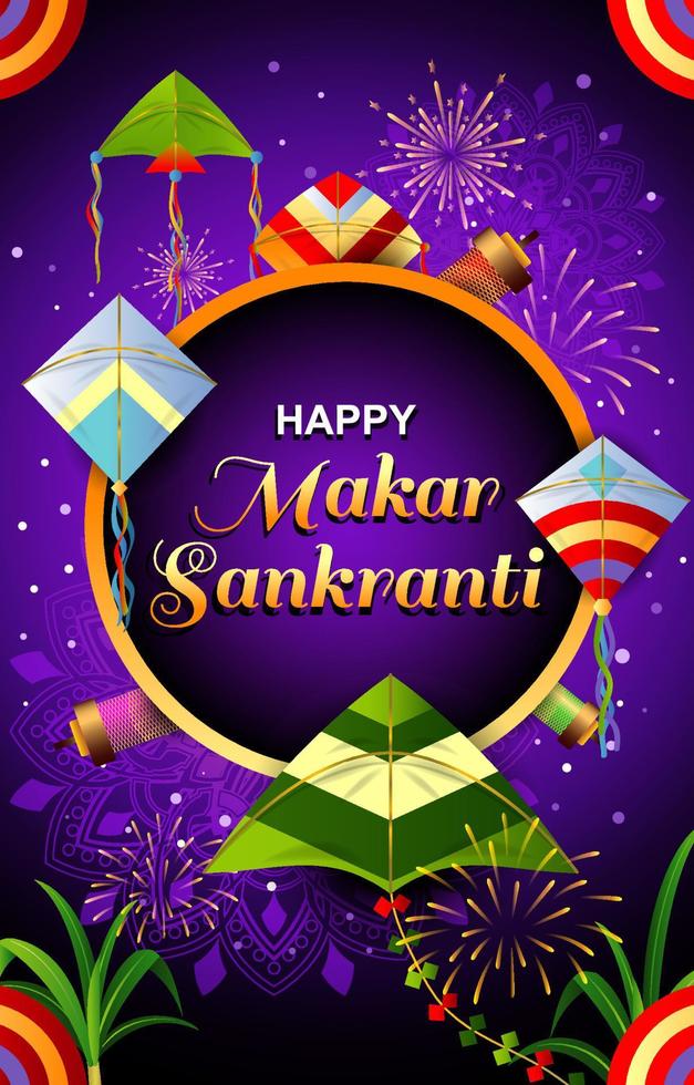 Happy Makar Sankranti Concept with Gradient Color vector