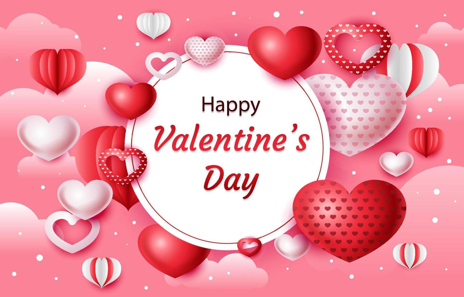 Happy Valentine's Day Concept with Gradient Color vector