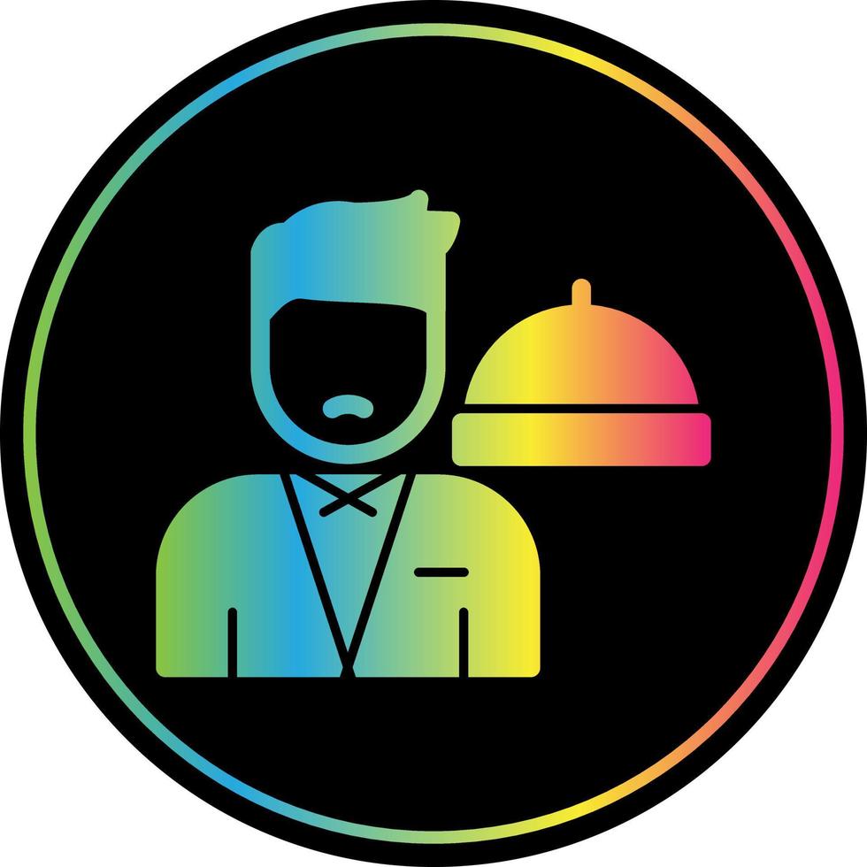 diseño de icono de vector de camarero