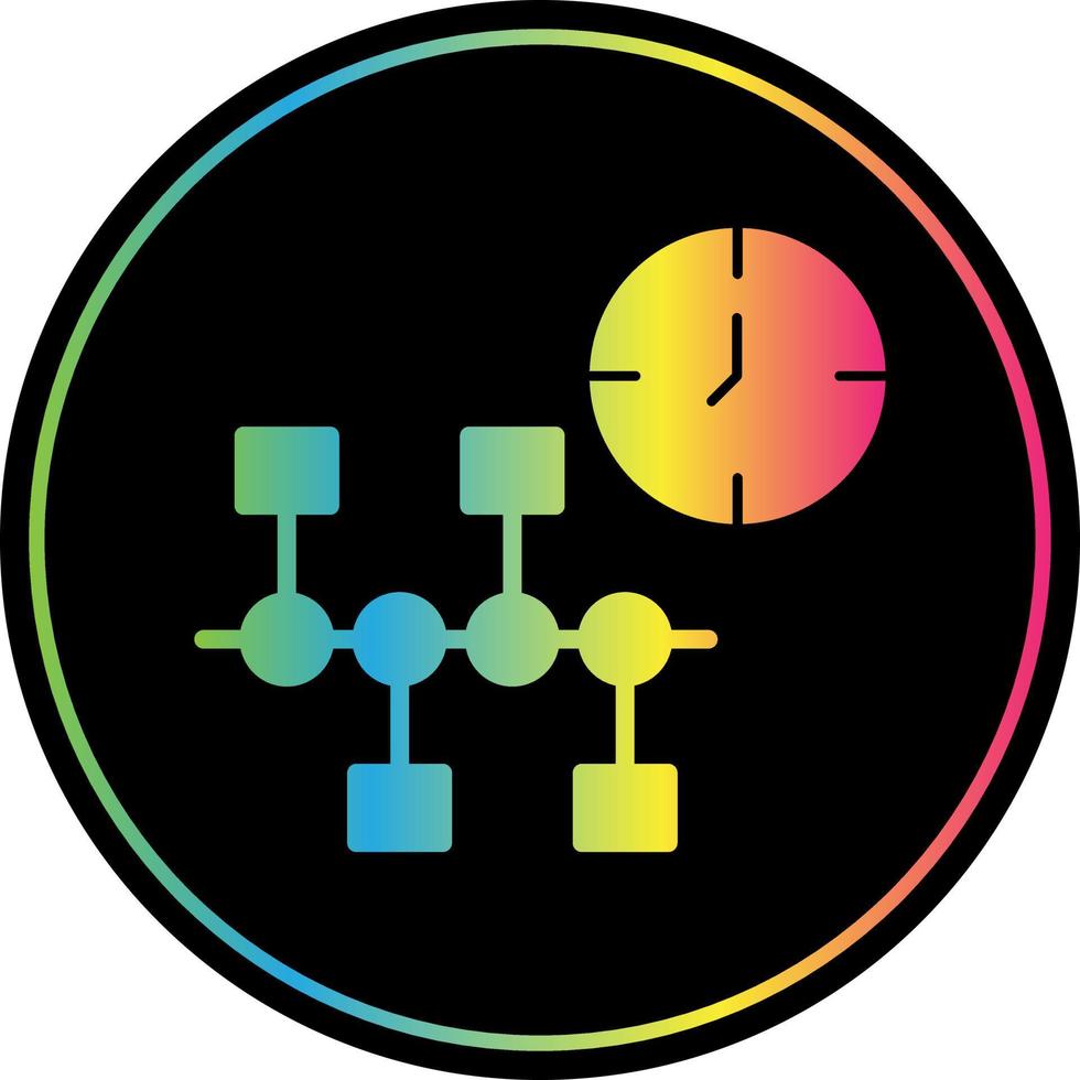 diseño de icono de vector de línea de tiempo