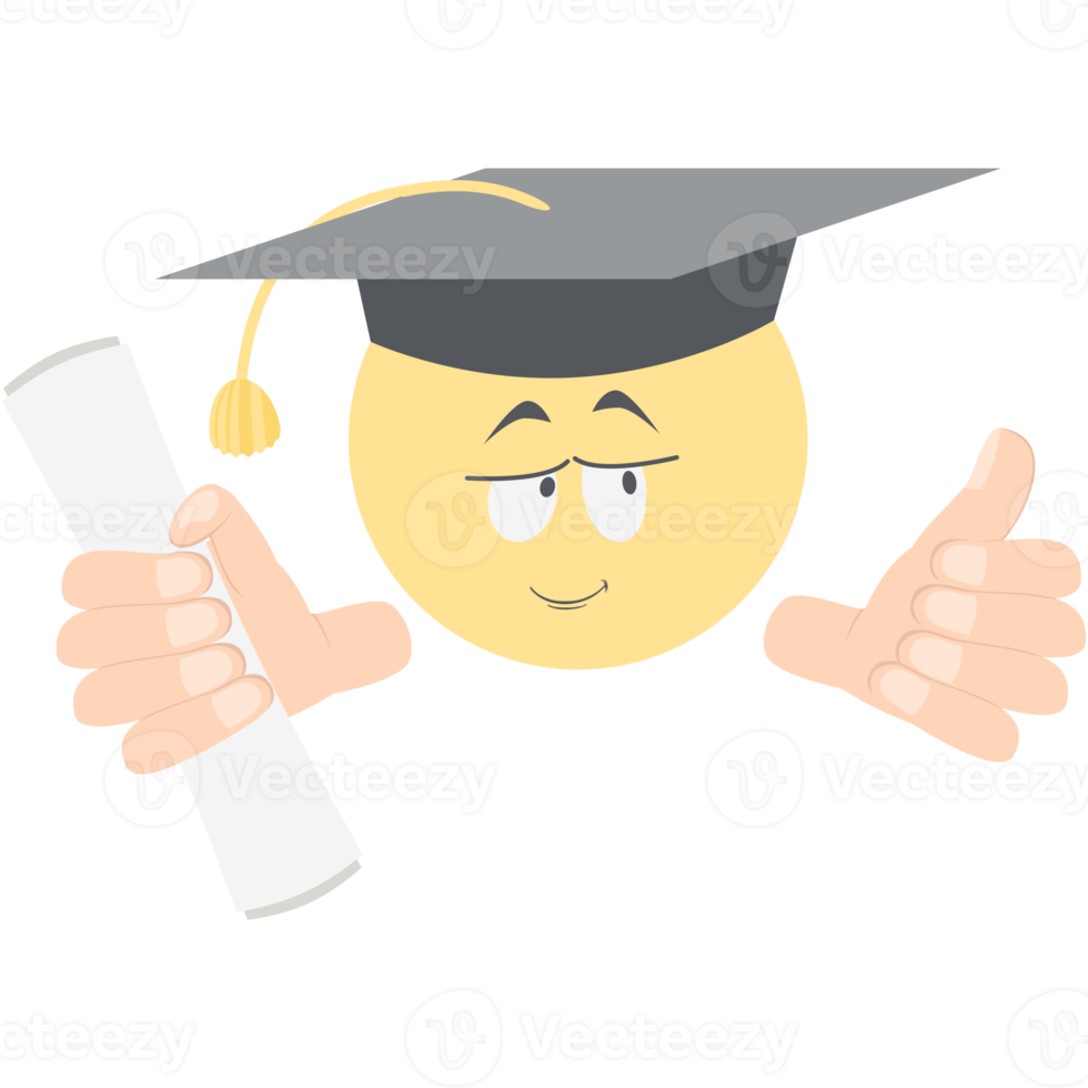 diploma uitreiking hoofd emoticon gezicht uitdrukking verzameling png