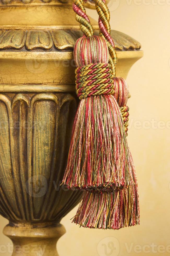 Lamp on Table with Tassel photo