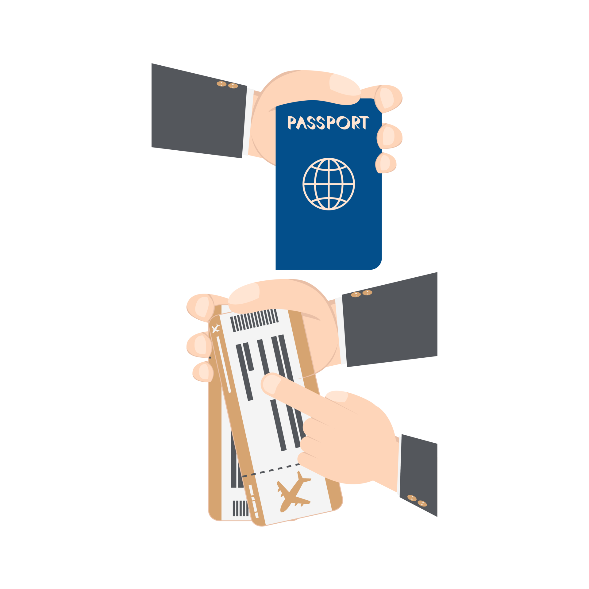 Hand Holding Airplane Ticket And Passport 16377797 PNG hand-holding-airplane-ticket-and-passport-16377797-png