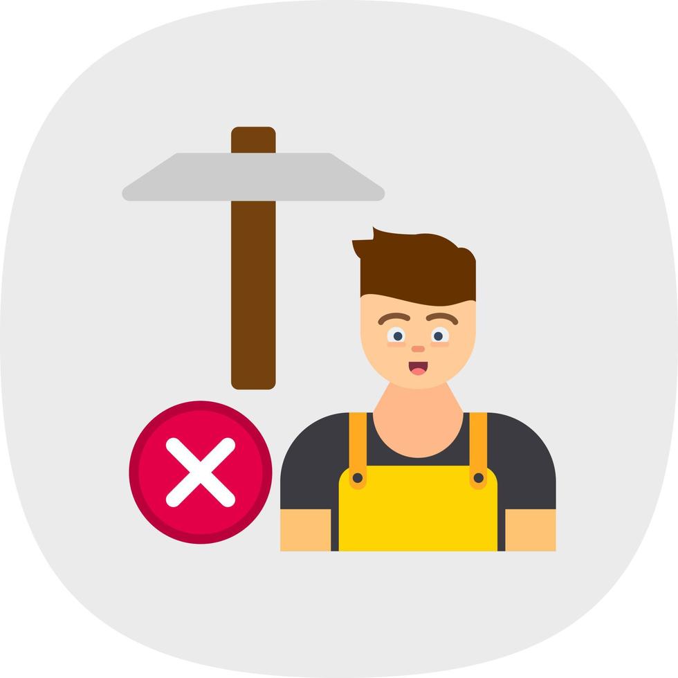 No Child Labour Vector Icon Design