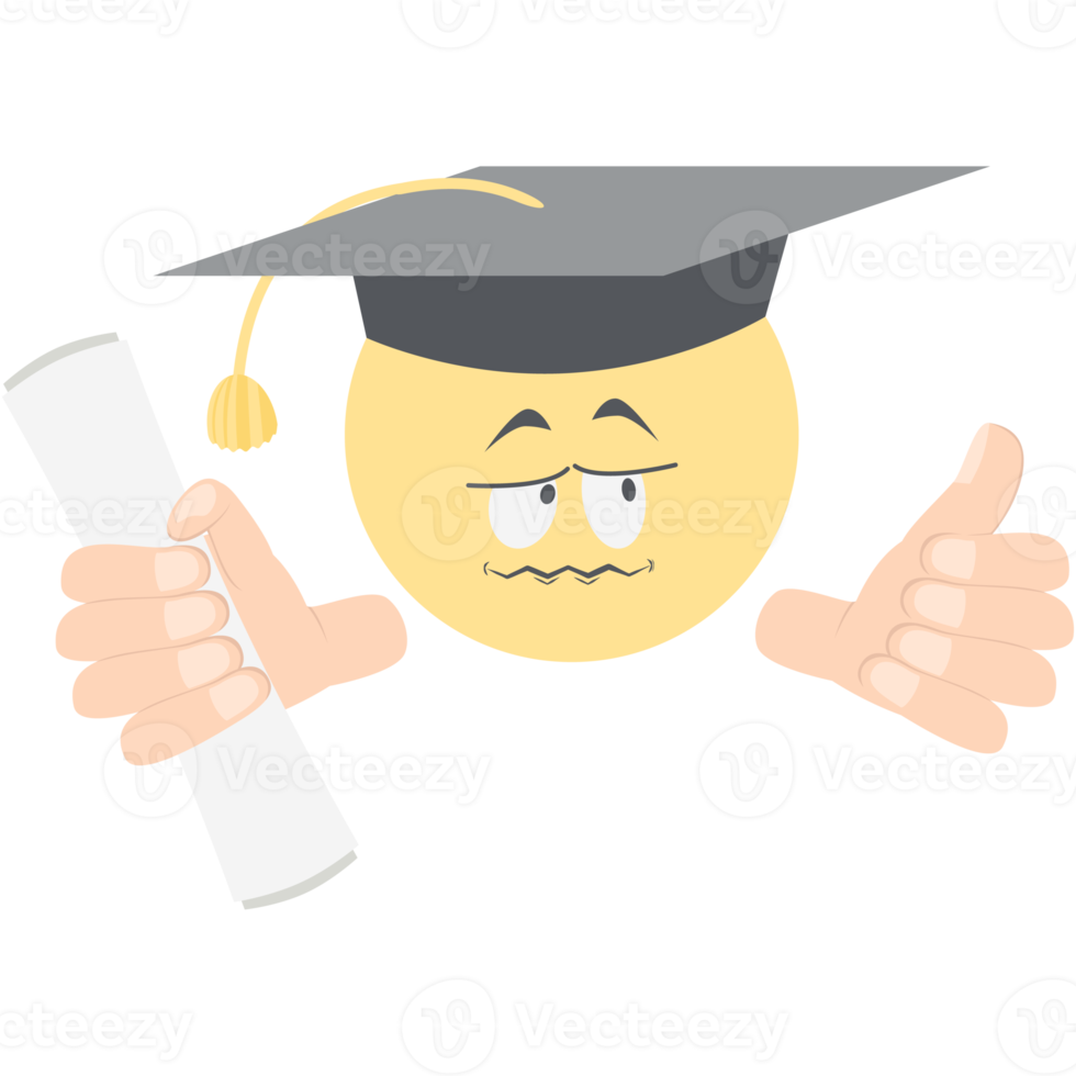 diploma uitreiking hoofd emoticon gezicht uitdrukking verzameling png