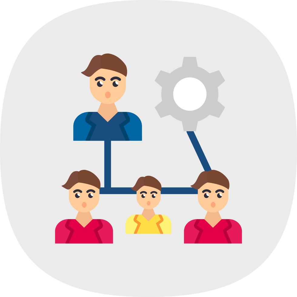 Organization Structure Vector Icon Design