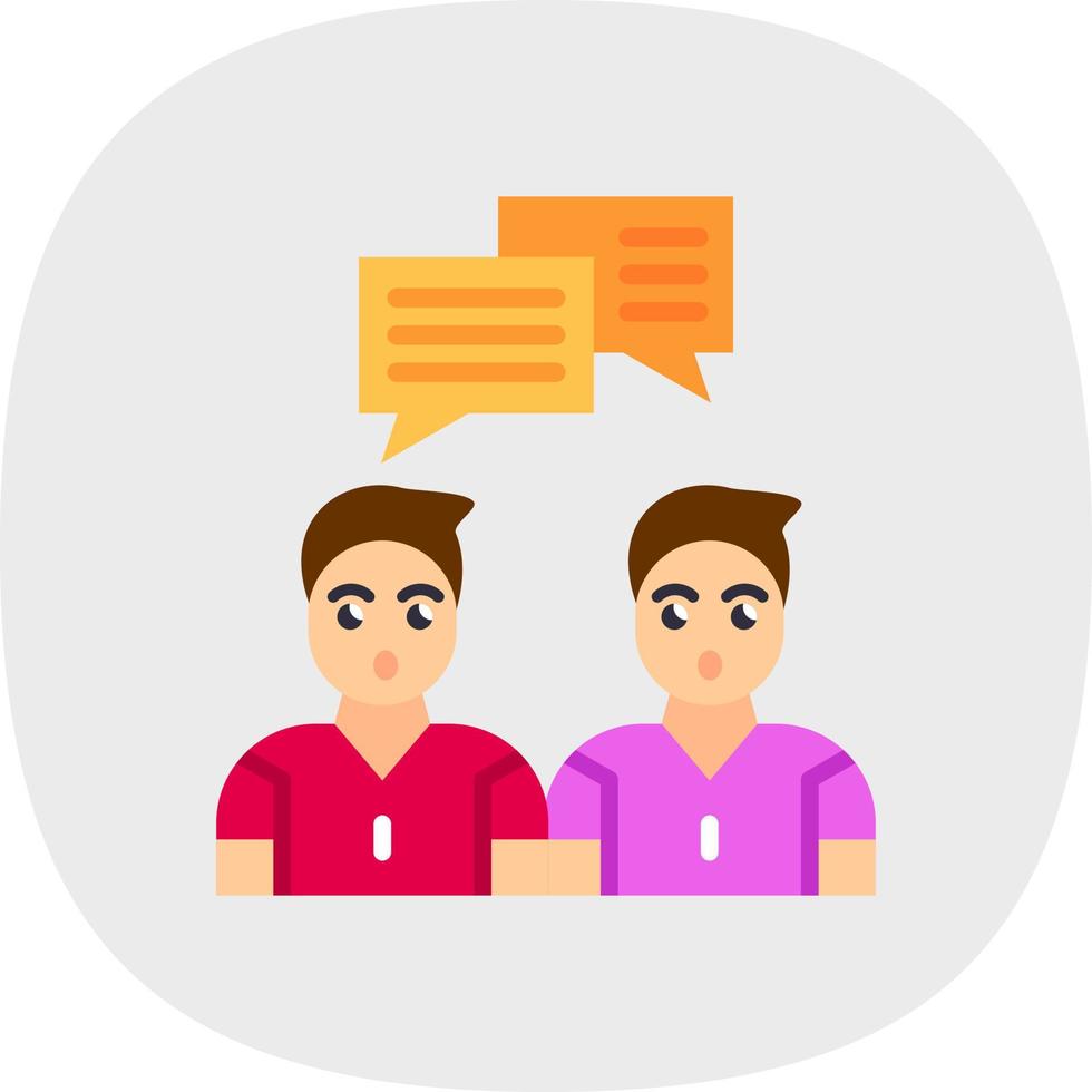 Face To Face Vector Icon Design