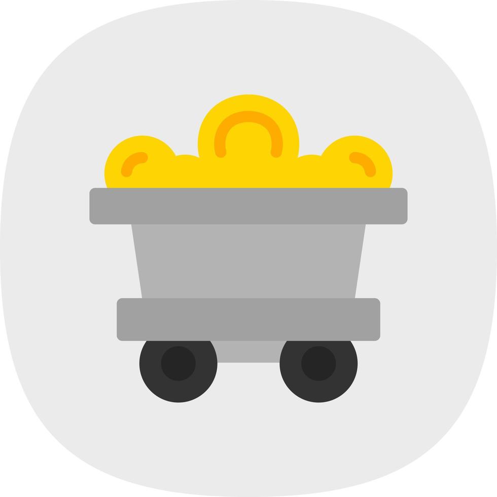 Mining Cart Vector Icon Design