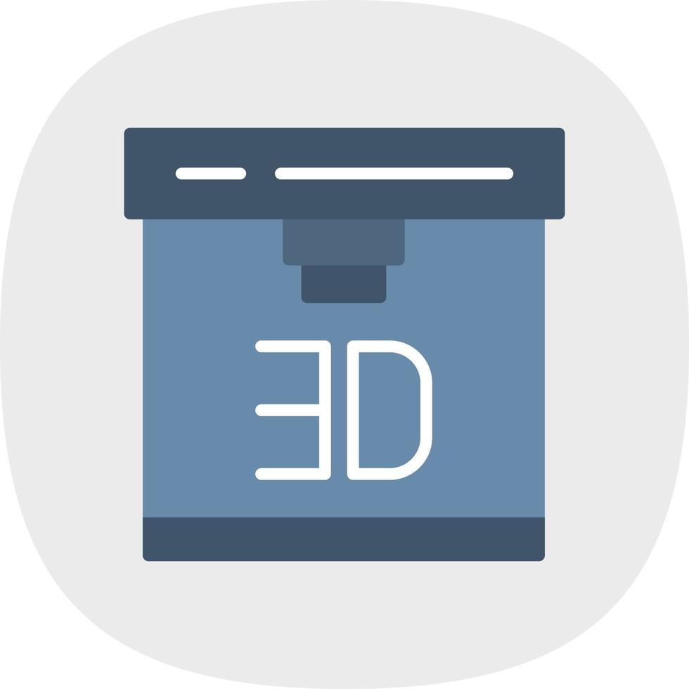 3d Printer Vector Icon Design