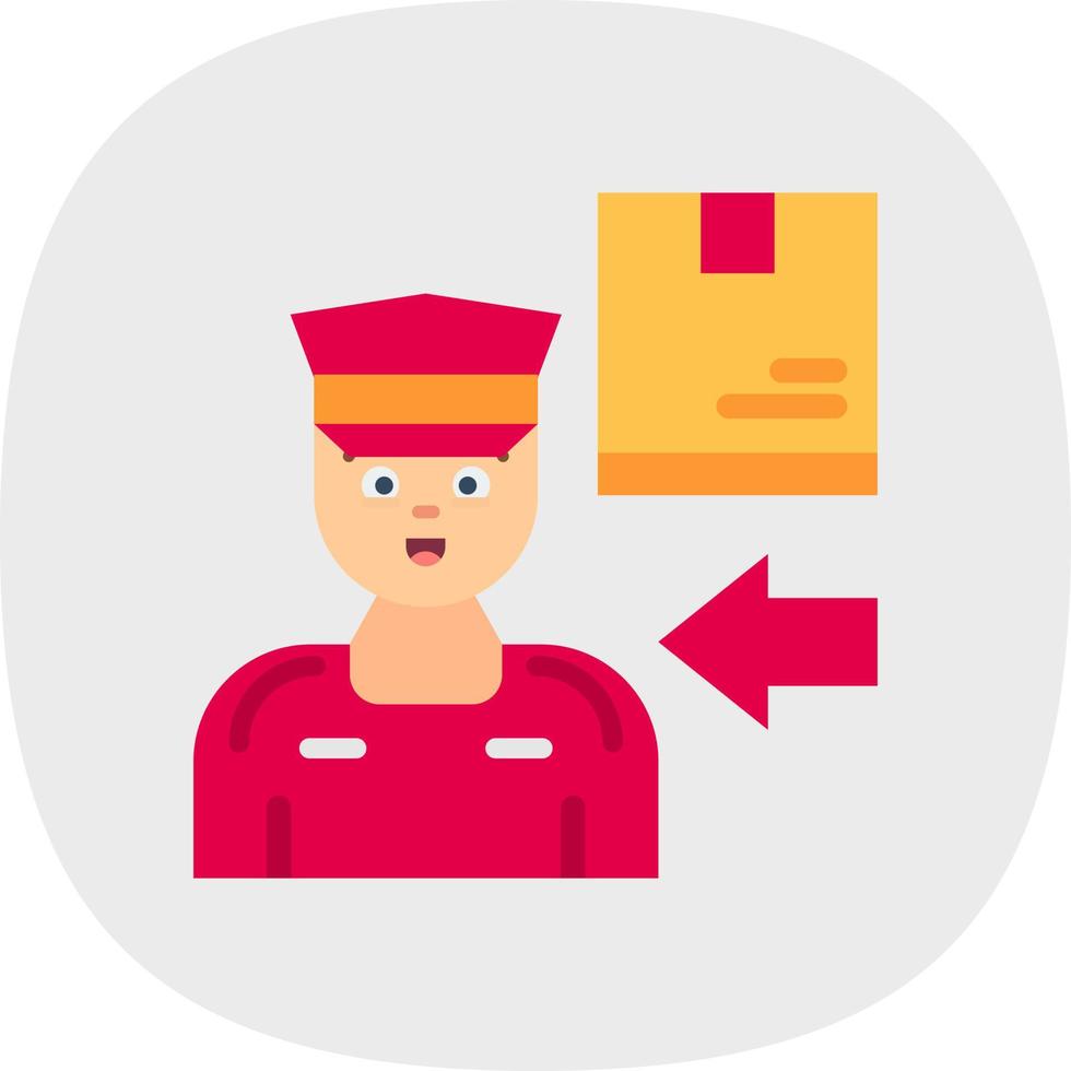 Delivery Boy Vector Icon Design