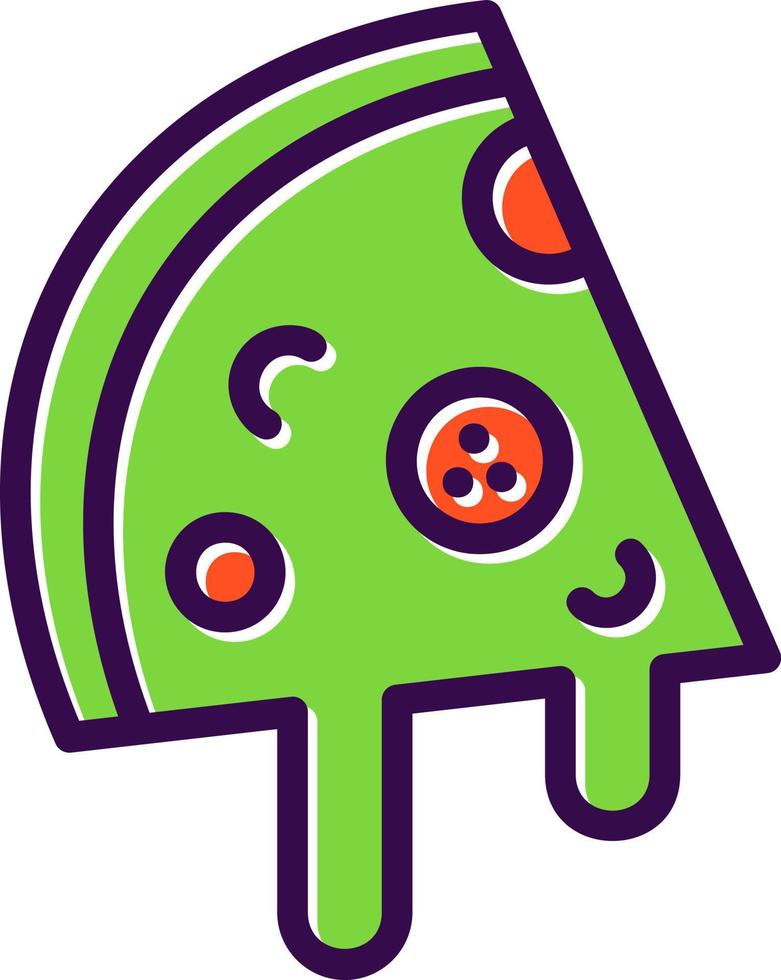 Pizza Slice Vector Icon Design