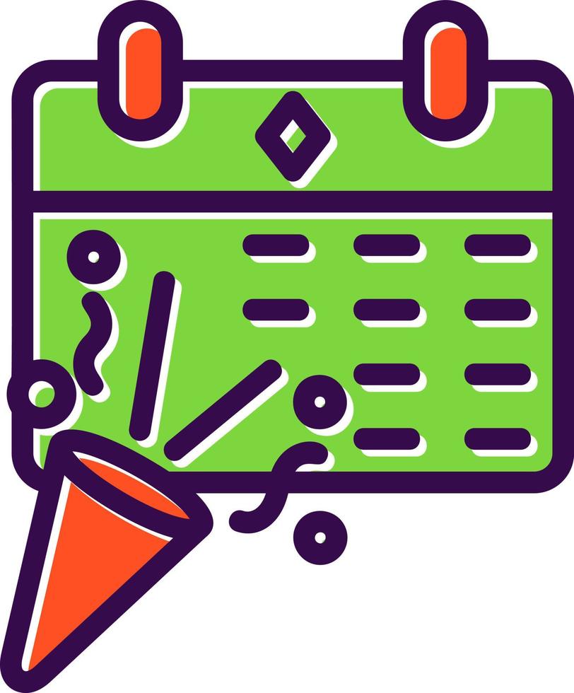 New Year Calendar Vector Icon Design