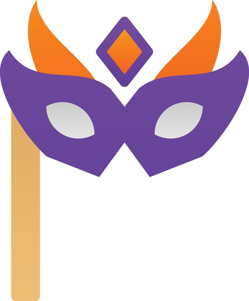 New Year Mask Vector Icon Design